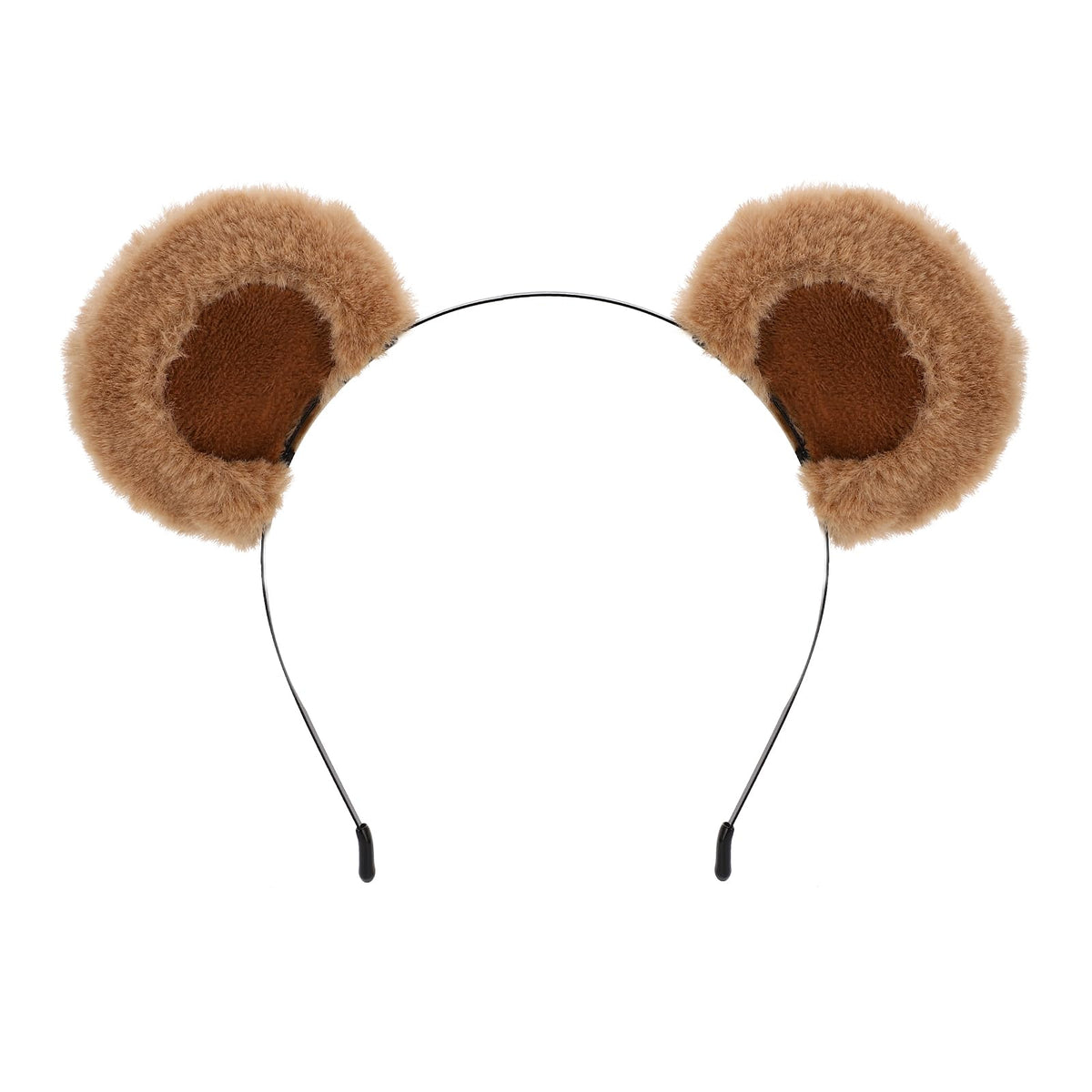 SIOTMERA brown bear headband front view shows cute ears and secure fit