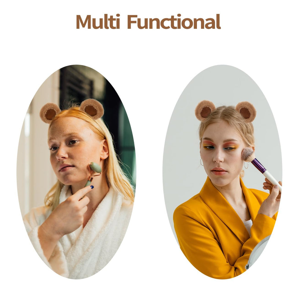 SIOTMERA headband worn during face wash keeps hair neatly away
