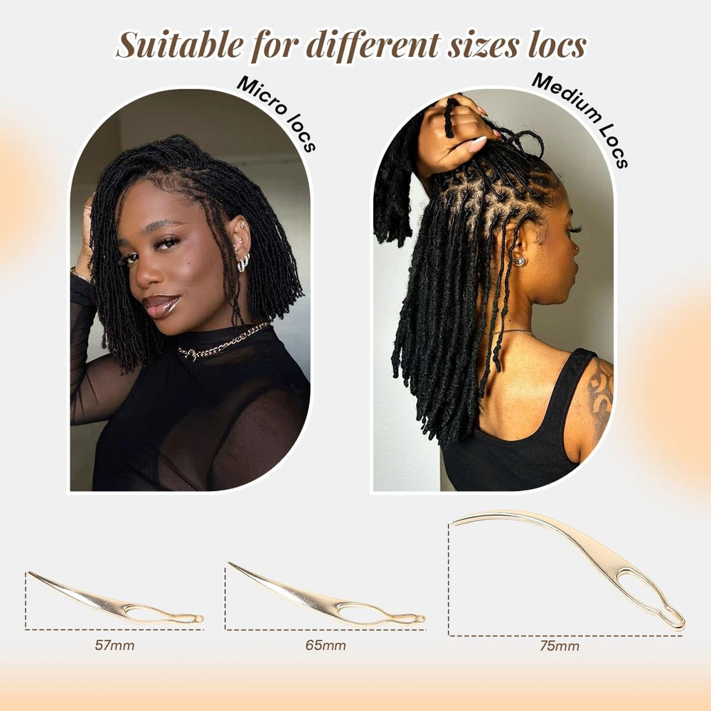 Siphis tool in use retightening a loc for neat scalp maintenance