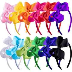 SIQUK front display of twelve colorful bow headbands, easy outfit matching