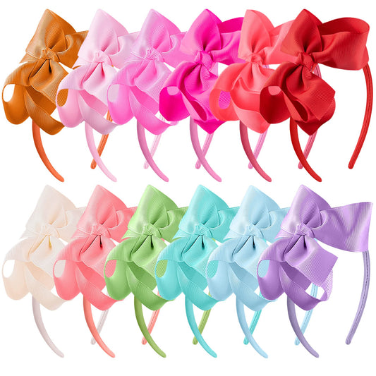 SIQUK front view of 12-color headband set shows variety and convenience