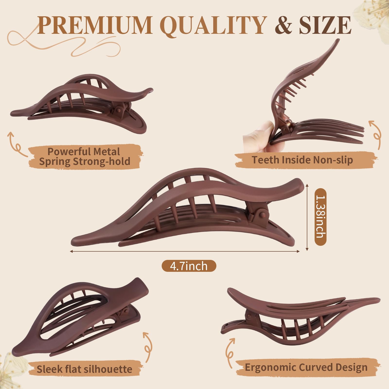Sisiaipu clip holding thick hair securely, strong grip benefit