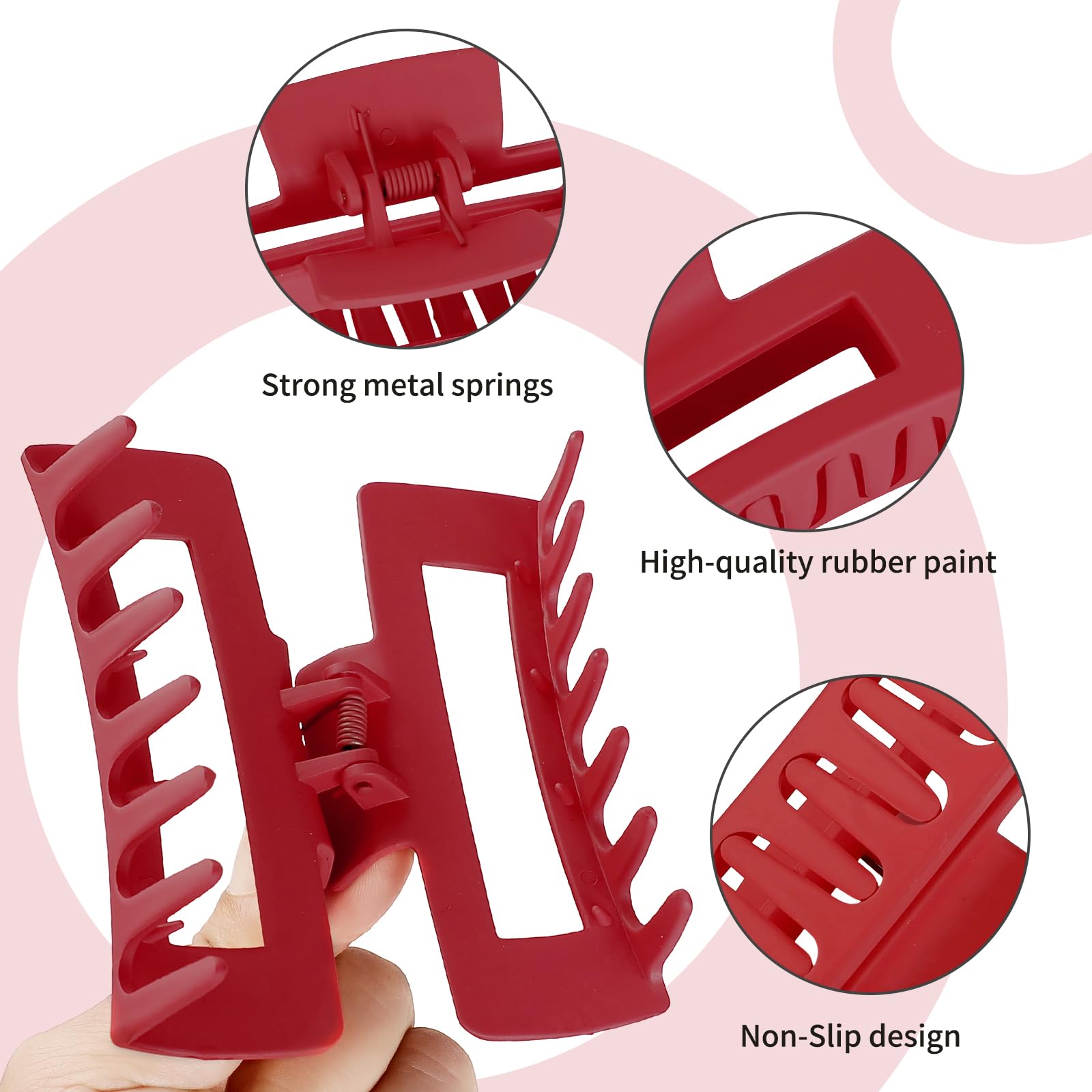 Sisiaipu clips holding thick hair in a secure updo demonstrating reliable grip