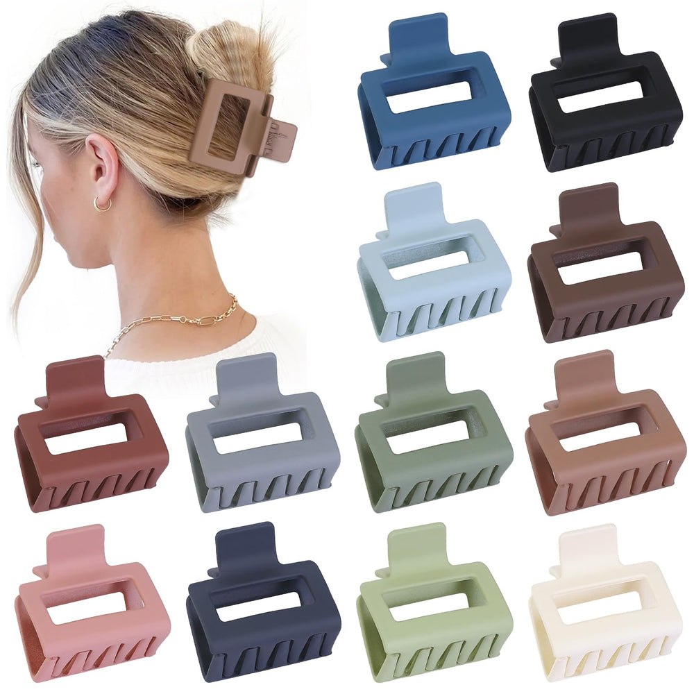 Sisiaipu front view of 12 multicolor clips showing full set and variety