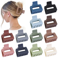 Sisiaipu front view of 12 multicolor clips showing full set and variety