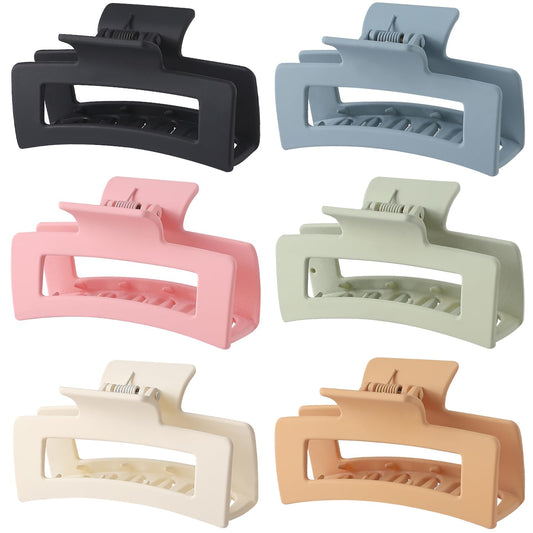Sisiaipu front view of six colorful square clips, convenient travel set