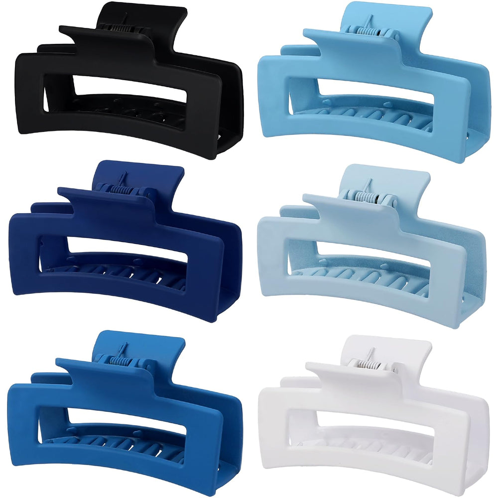 Sisiaipu front view of six-pack blue mix clips showing colors and shape