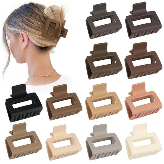 Sisiaipu front view of brown clips showing compact matte finish and secure hold