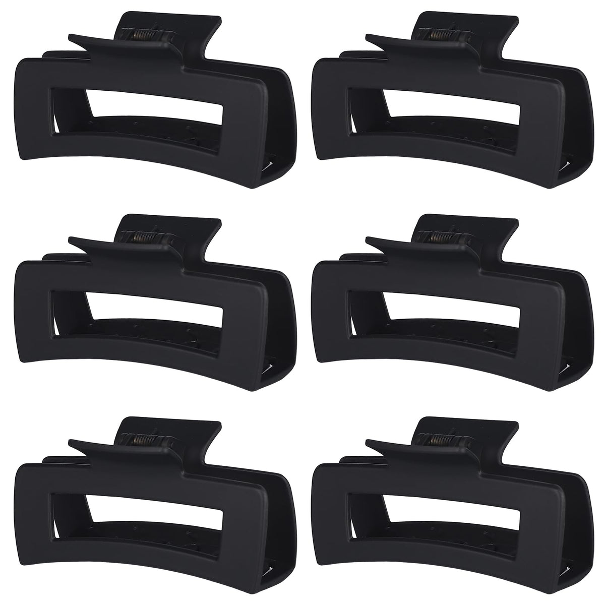 Sisiaipu front packaging showing six black large claw clips with clear advantages