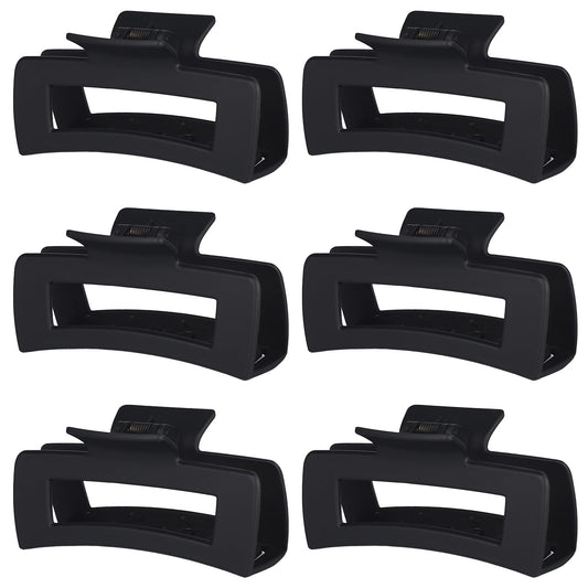 Sisiaipu front packaging showing six black large claw clips with clear advantages