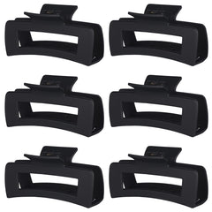 Sisiaipu front packaging showing six black large claw clips with clear advantages