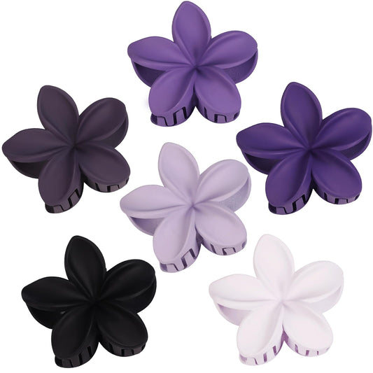 Sisiaipu front packaging showing six colorful flower claw clips and easy selection benefit