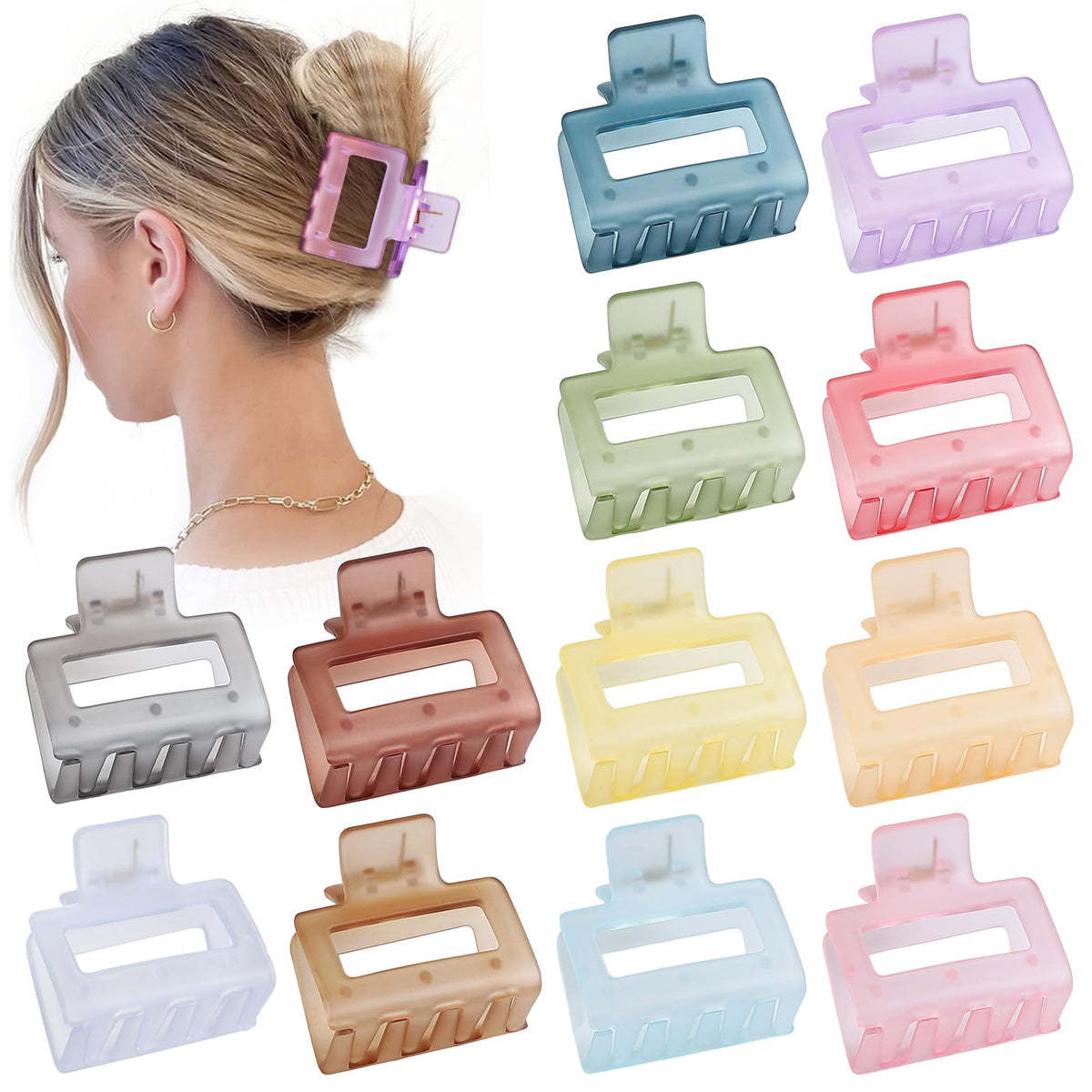 Sisiaipu front packaging showing 12 ice cream colored clips and convenience