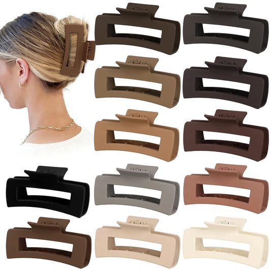 Sisiaipu front view of 12-pack jumbo clips showing colors and size benefit