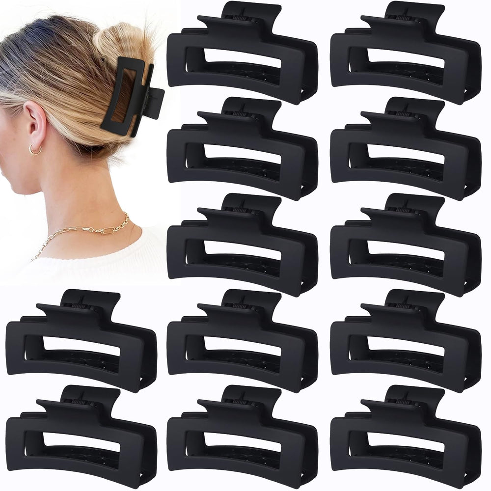 sisiaipu front packaging showing twelve matte black clips and brand benefit of variety