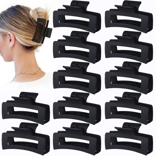 sisiaipu front packaging showing twelve matte black clips and brand benefit of variety