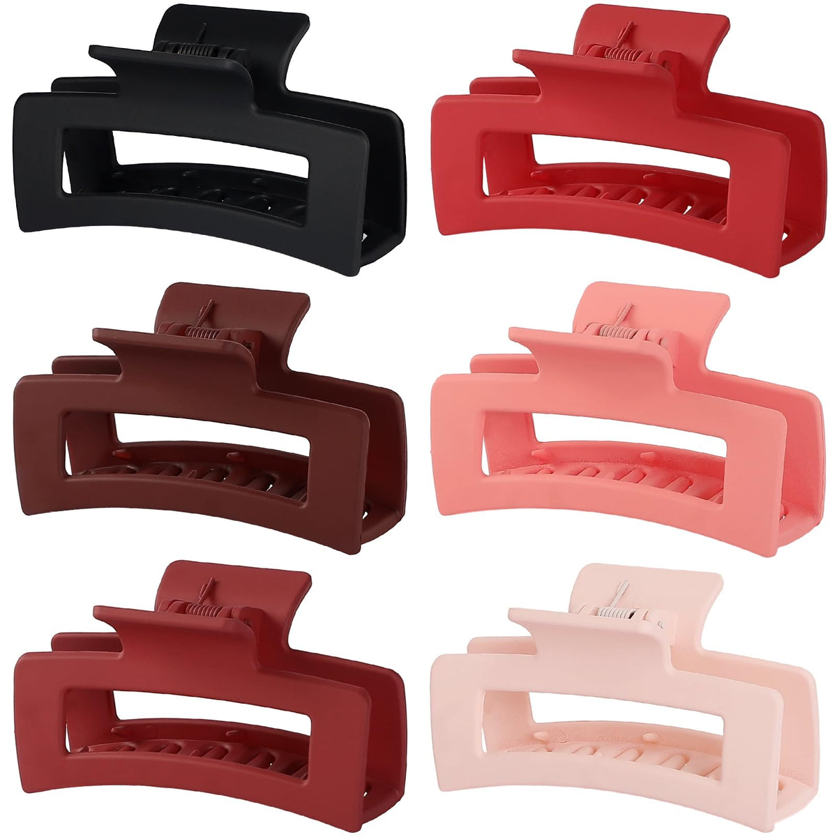 Sisiaipu front packaging showing six medium claw clips and color variety