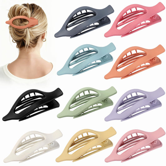 Sisiaipu front view of ten colorful claw clips showing variety and convenience