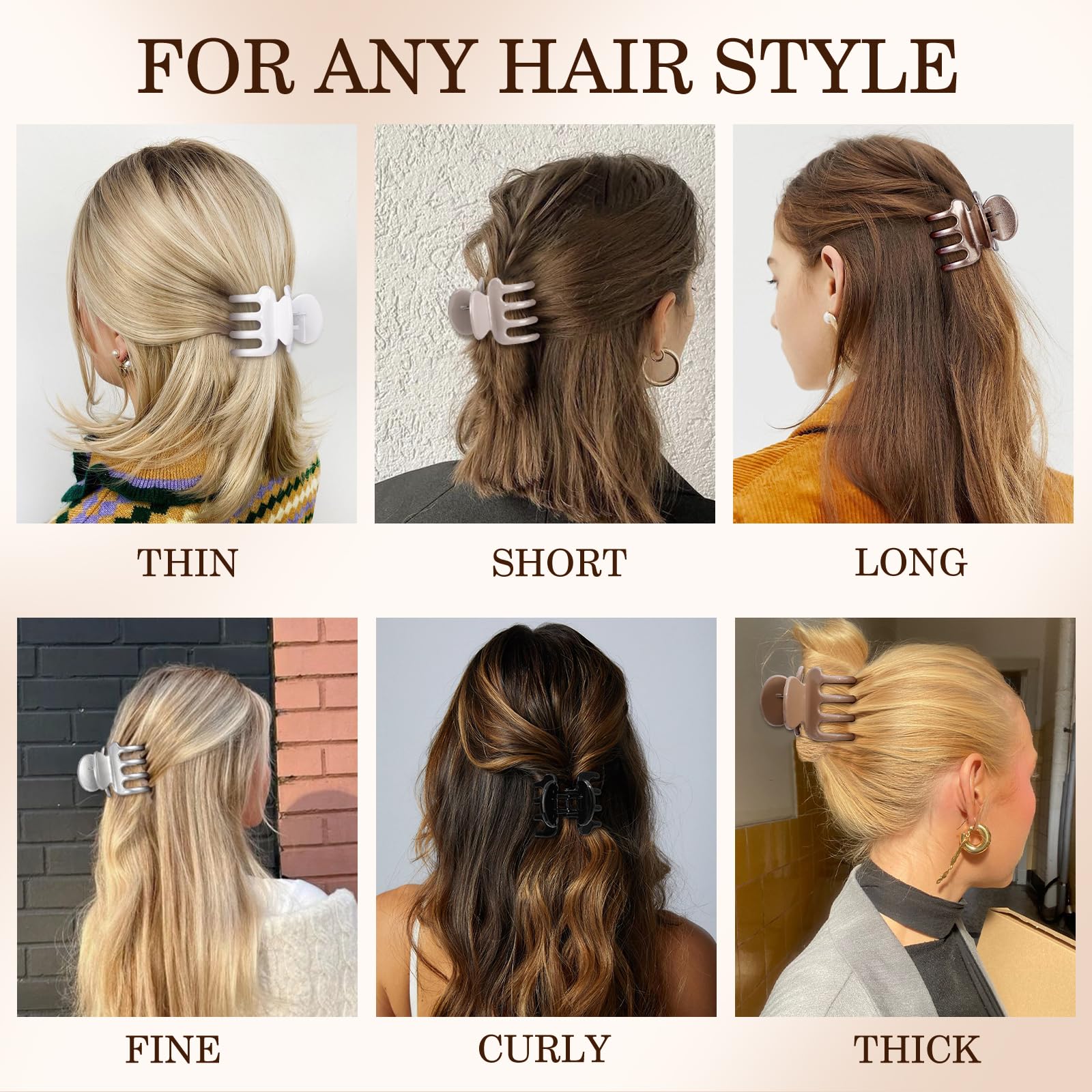Sisiaipu clip securing a half-up hairstyle to keep hair out of face during daily tasks