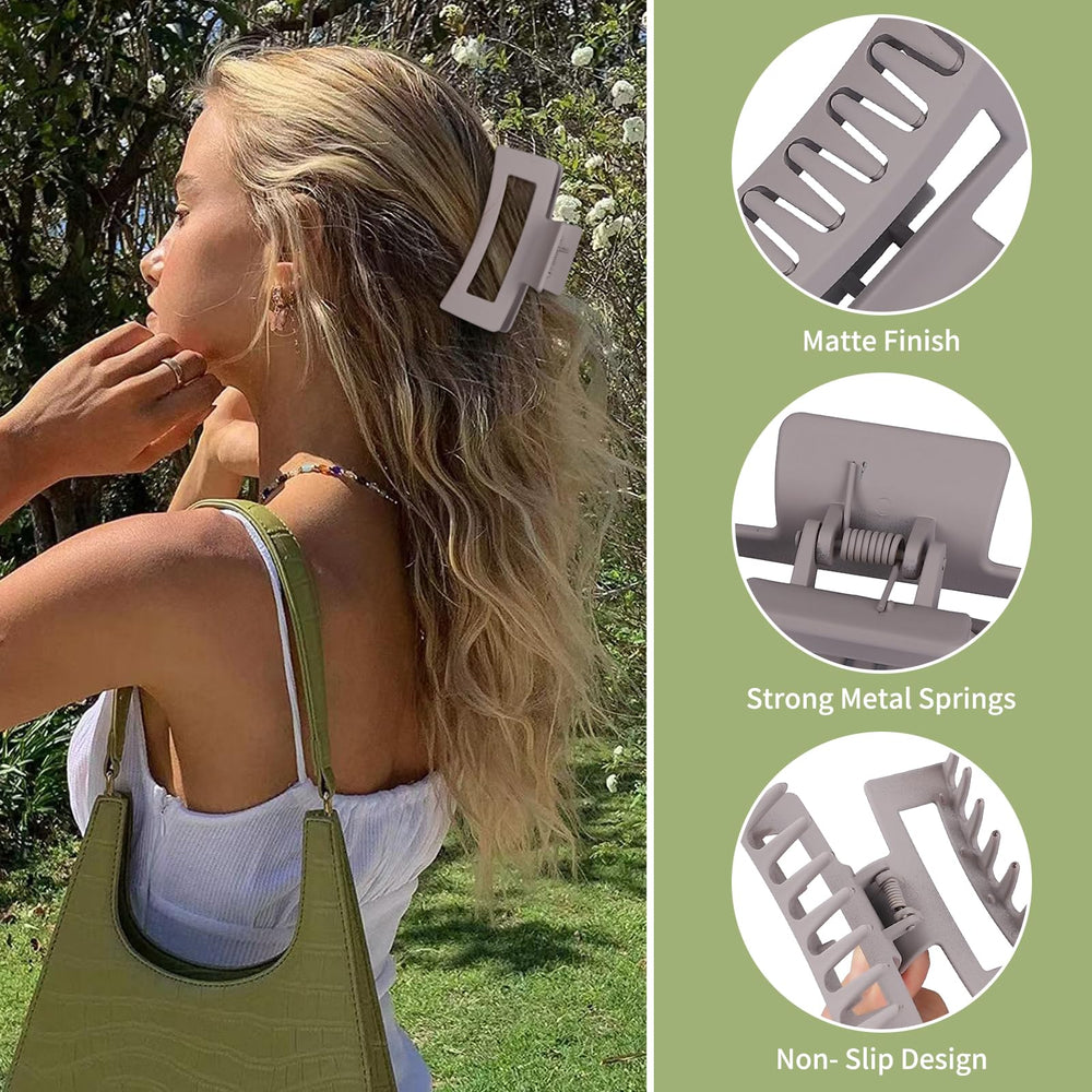 Sisiaipu clip securing half-up hairstyle showing secure hold during daily activities
