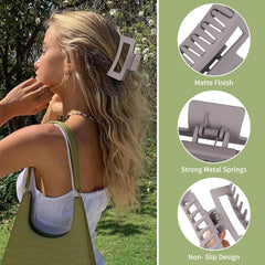 Sisiaipu clip securing half-up hairstyle showing secure hold during daily activities