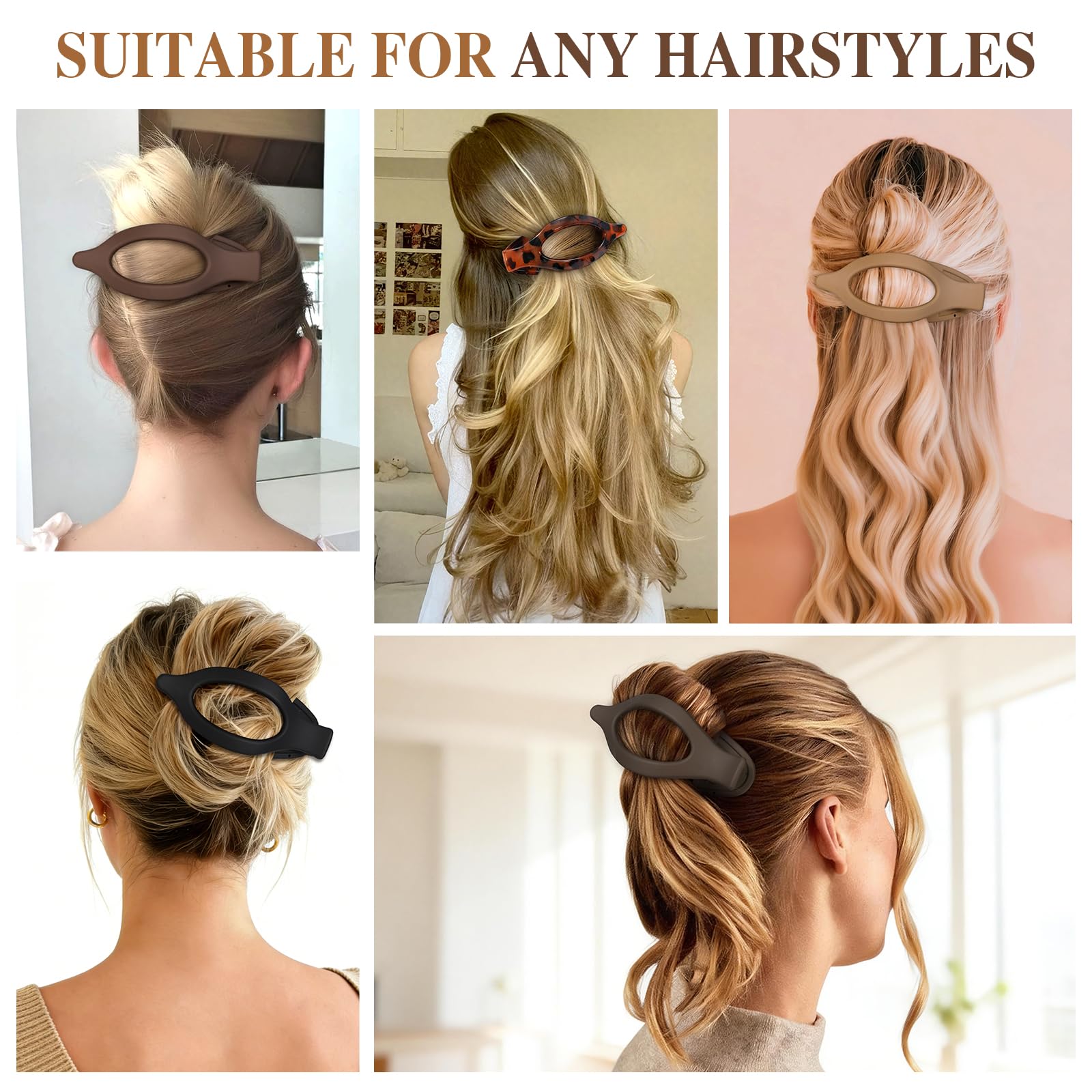 Sisiaipu leopard clip used in casual hairstyle showing trendy accessory appeal