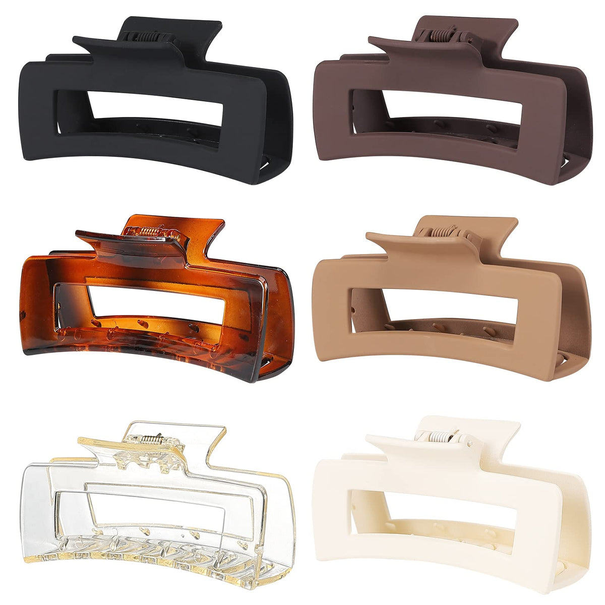 Sisiaipu front view of amber rectangular clip showing firm hold benefit