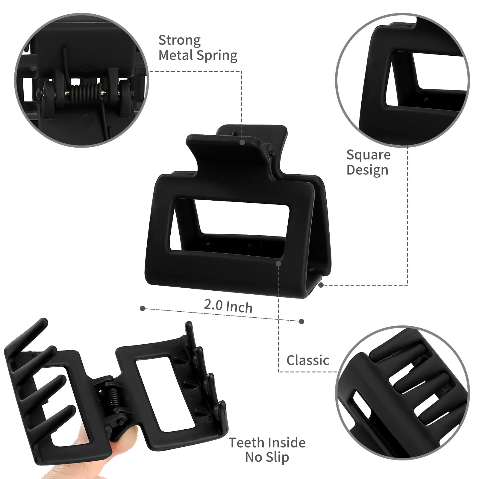 Sisiaipu side profile revealing metal spring for reliable hold and durability