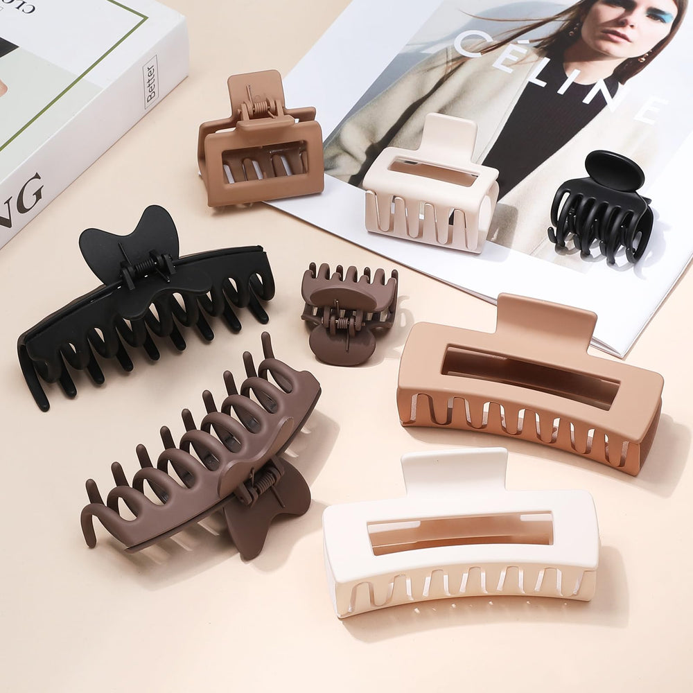 Sisiaipu all eight clips laid out to show size differences for styling