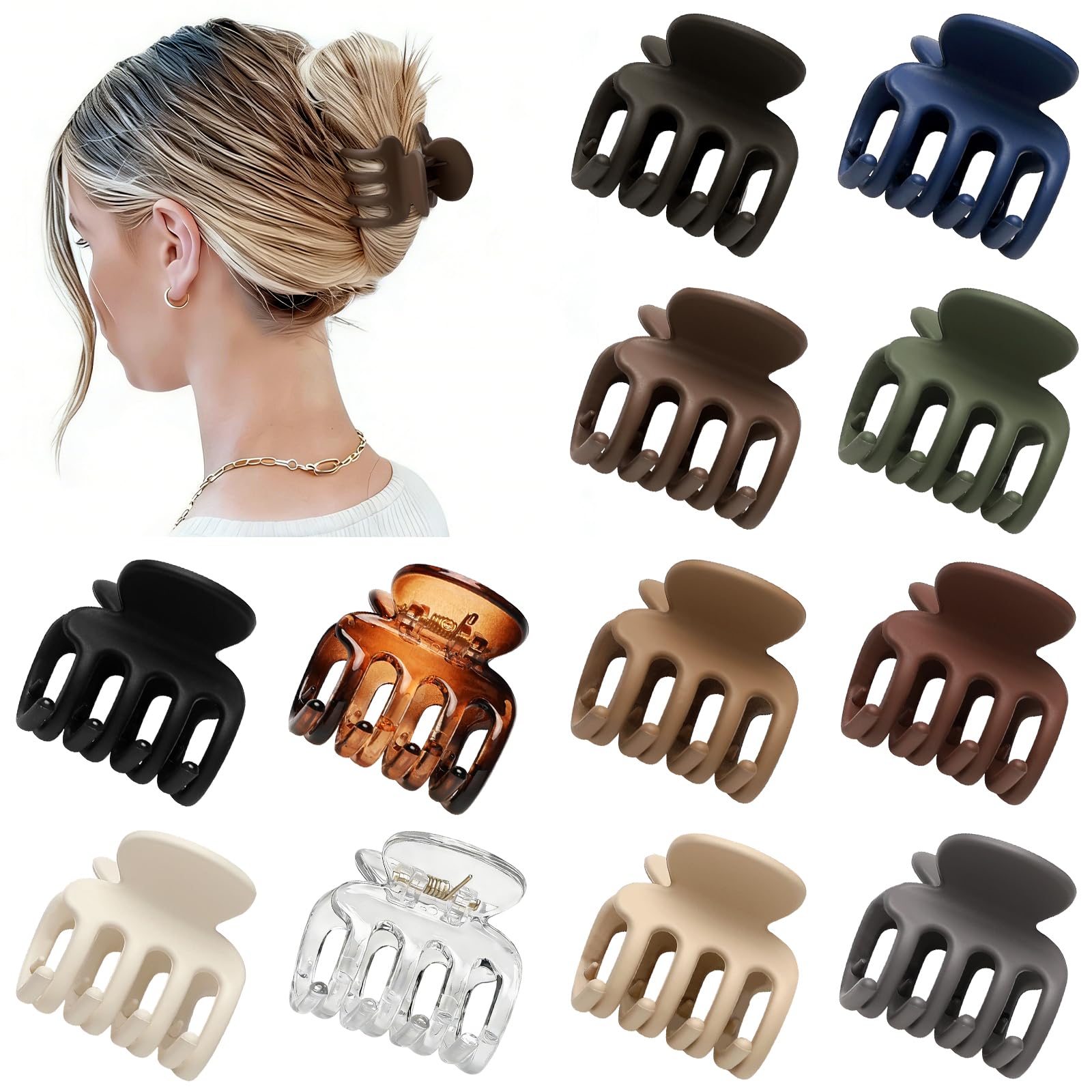 Sisiaipu packaging flatlay showing full 12-clip gift-ready presentation