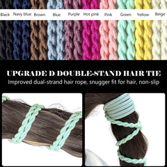 SISYOUP in use on a high ponytail illustrating secure, all-day grip