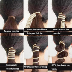 SISYOUP metal hook detail showing easy attachment and extra ponytail security
