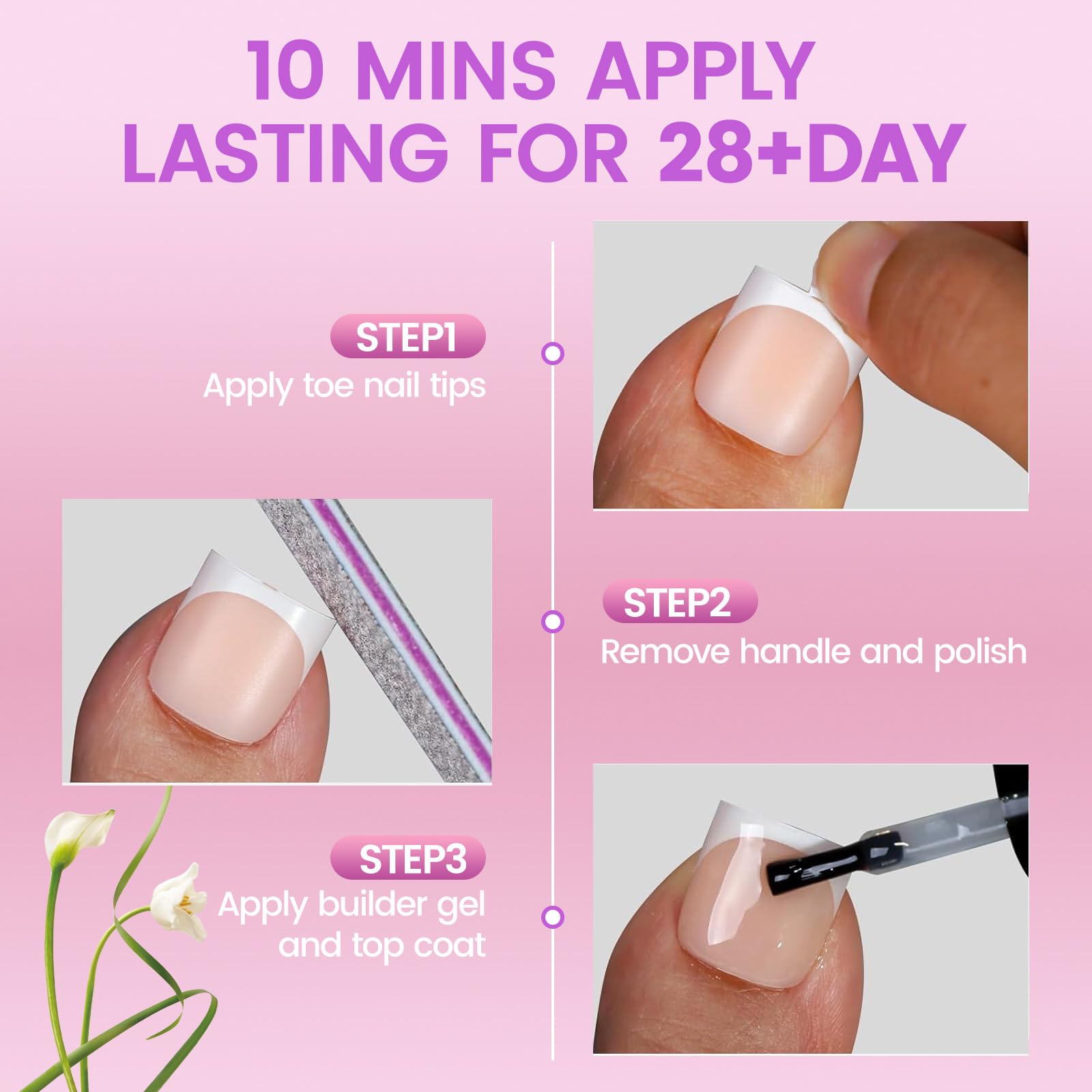 SITELENABY toe application on foot showing quick salon-style result