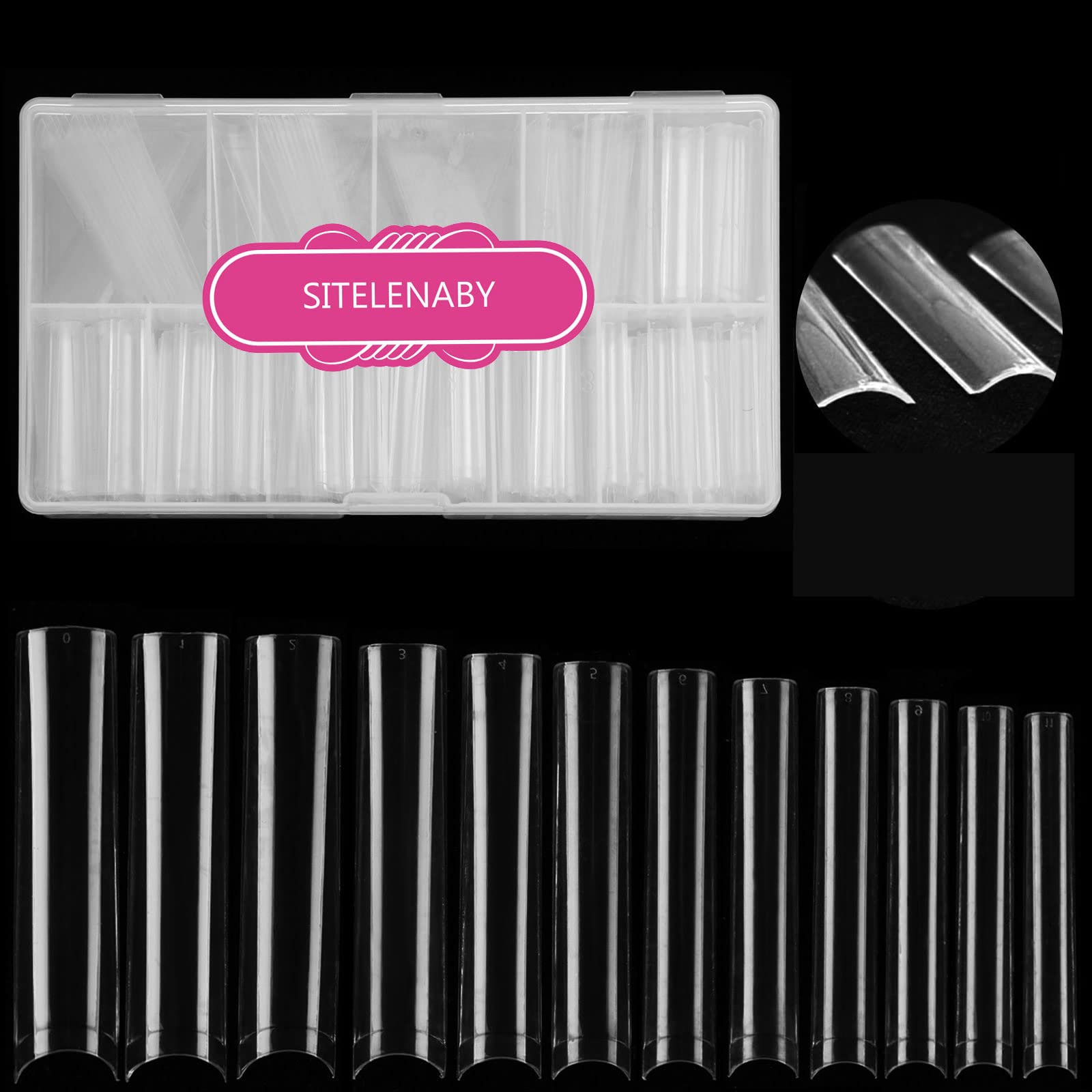 SITELENABY front packaging showing 360 clear tips and box organization for easy stocking