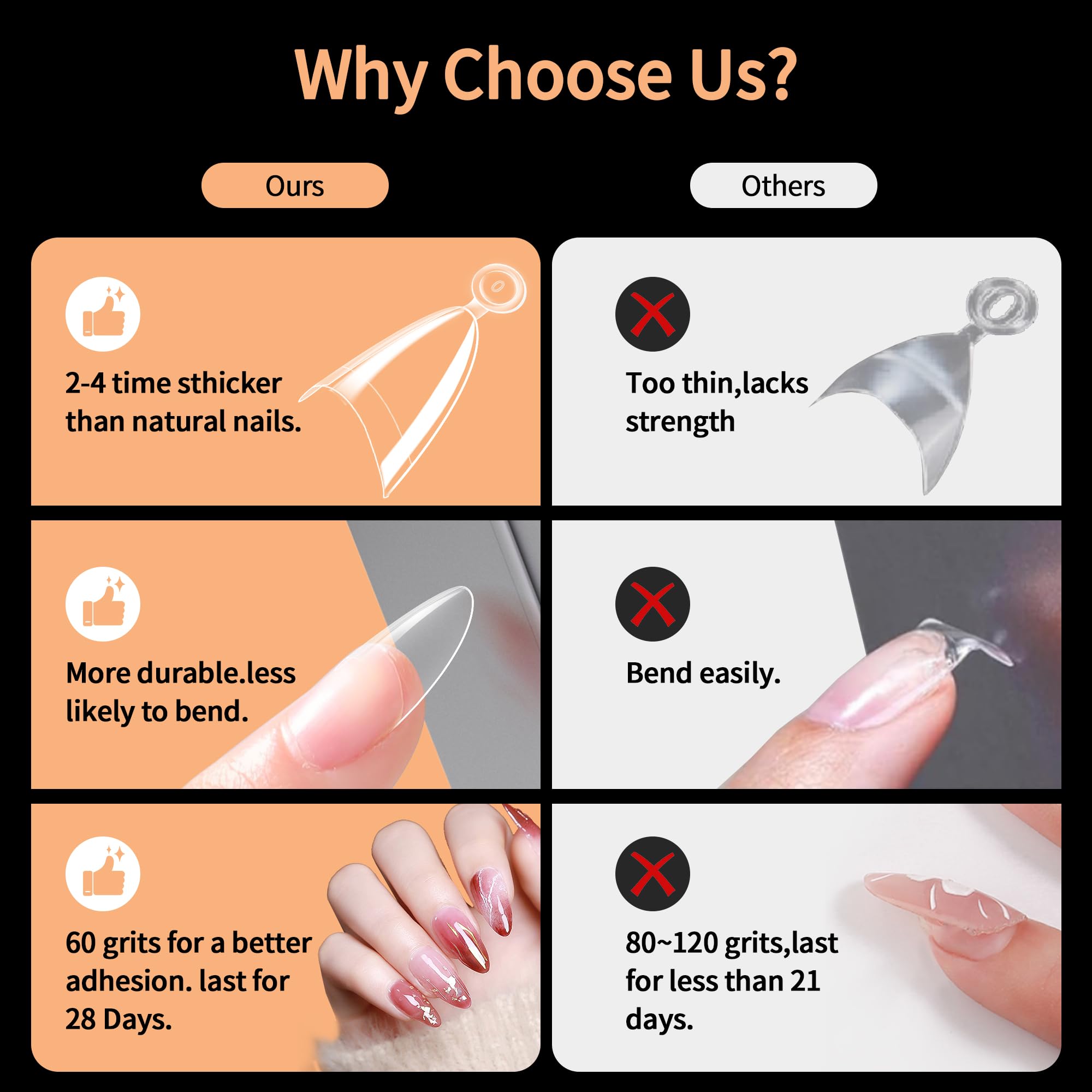 SITELENABY finished short almond manicure in lifestyle shot offering elegant look