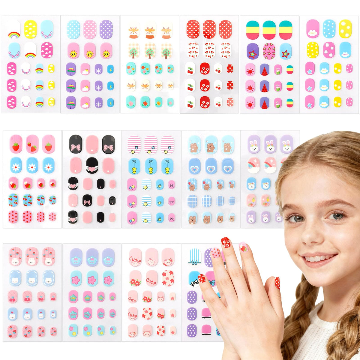 SIUSIO front packaging showing colorful nail sticker set and included files, great gifting