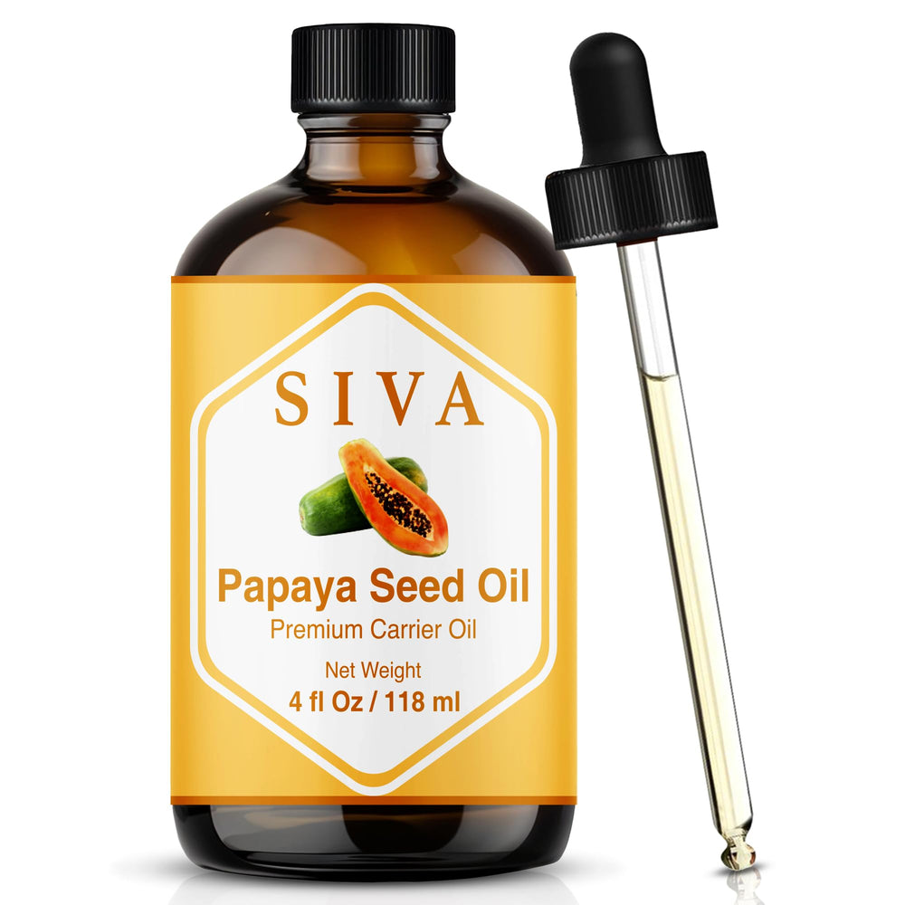 SIVA amber bottle front view showing compact packaging and measured application