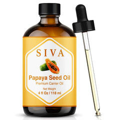 SIVA amber bottle front view showing compact packaging and measured application