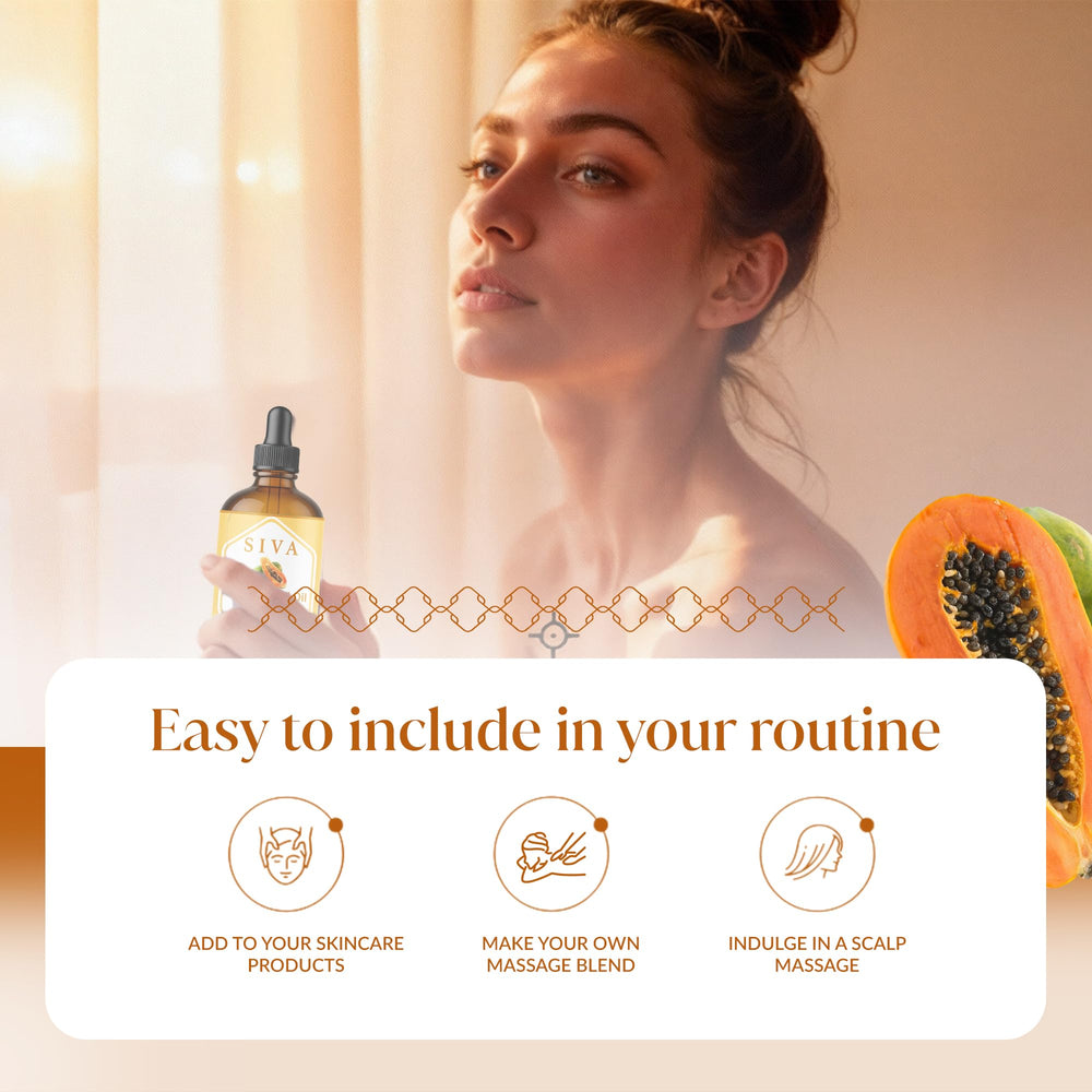 SIVA bottle beside ruler to show 118ml size and travel-friendly benefit
