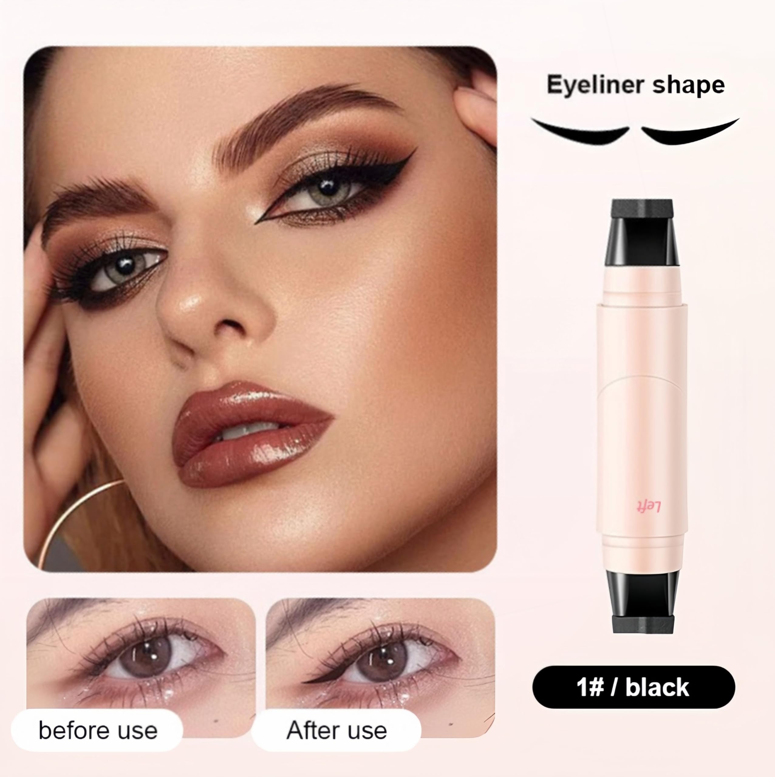 SIVSEA liner on eye illustrating sharp, smudge-resistant definition