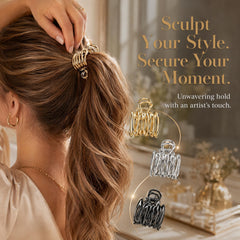 Siysig clip securing a high ponytail for comfortable all-day wear