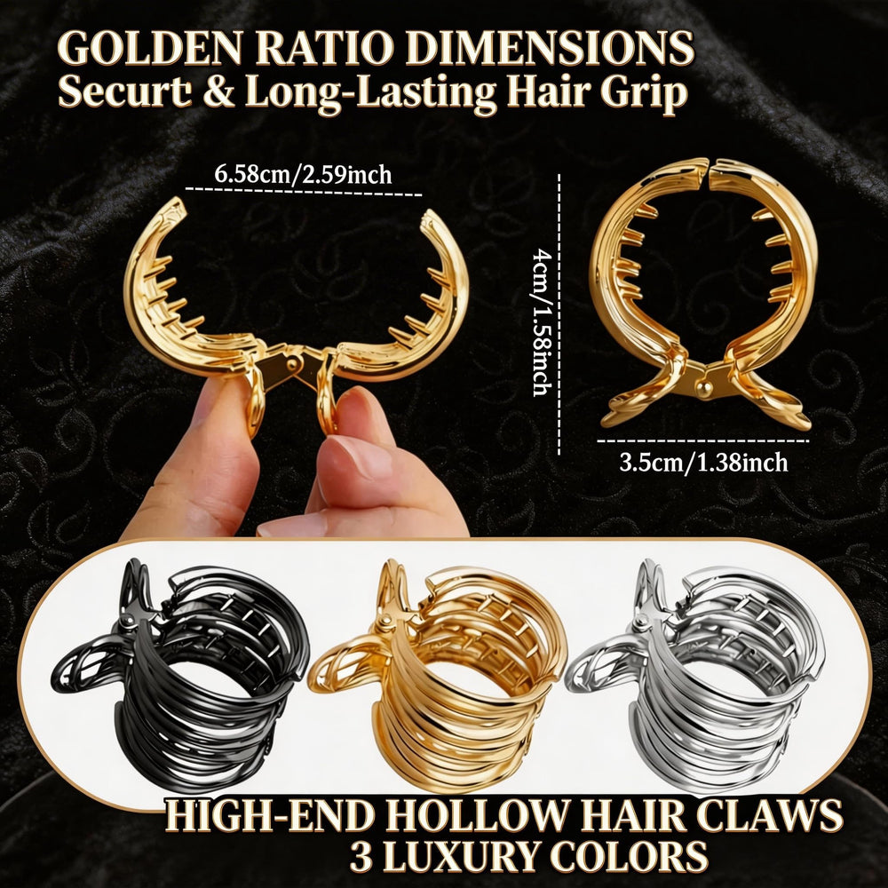 Siysig detailed metal teeth gripping hair for slip-resistant control