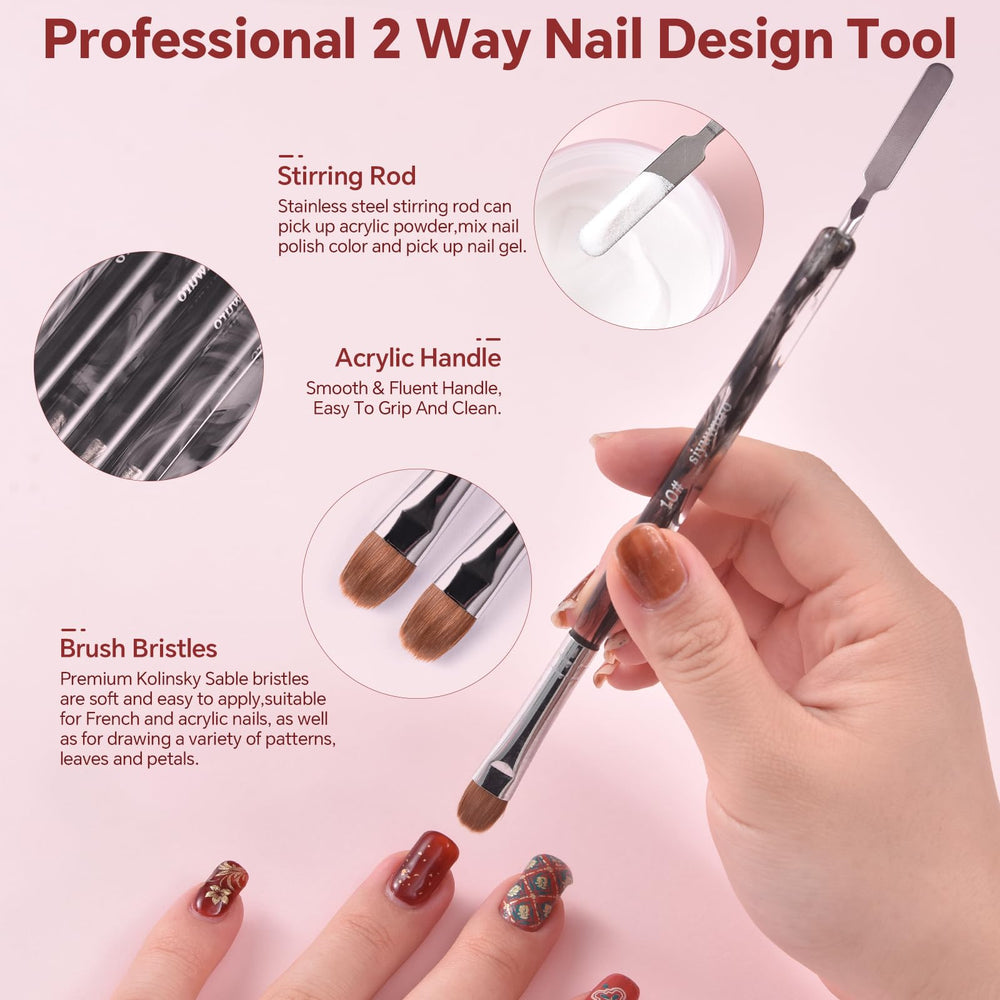 siyuwuro close-up sable bristle tip for smooth gel application benefit