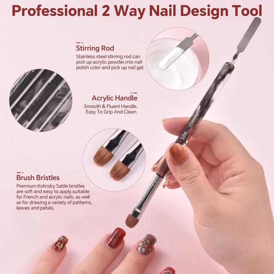 siyuwuro close-up sable bristle tip for smooth gel application benefit