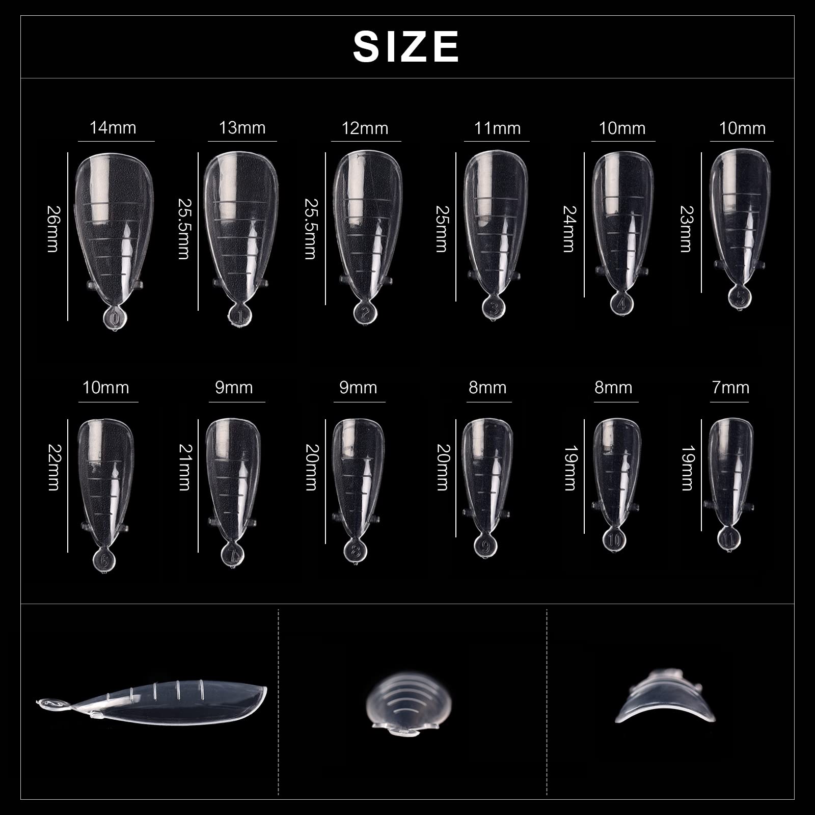 siyuwuro array of sizes laid out for easy size selection benefit