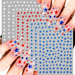 Siznkore front packaging showing nine patriotic star sticker sheets and colors
