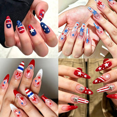 Siznkore nails styled at a backyard BBQ showing celebration-ready look