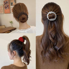 Sizobi clip securing a delicate bun demonstrating comfortable hold all day
