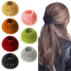 Sizobi velvet claw clip front packaging showing seven colors and benefit of variety