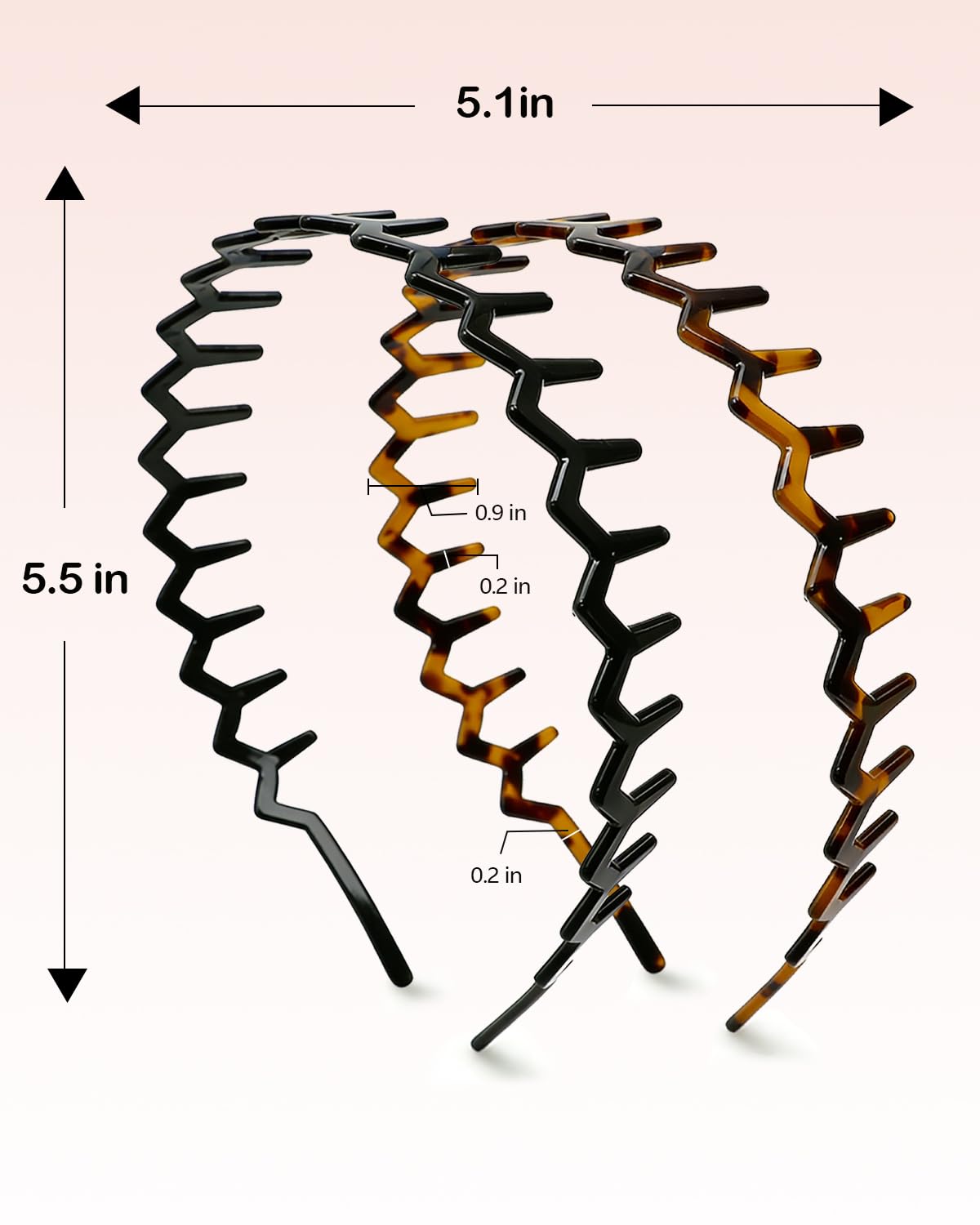 Sizobi headband worn slick-back demonstrating polished, secure hold